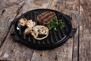 Cast Iron Reversible Griddle (Green Egg Friendly) - 12.5 inch - Meat N' Bone