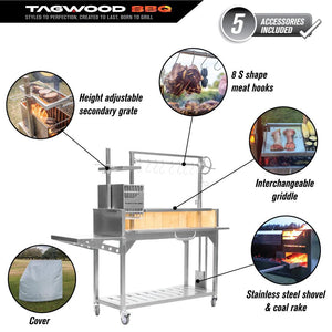 Tagwood Argentine Santa Maria Wood Fire & Charcoal Grill